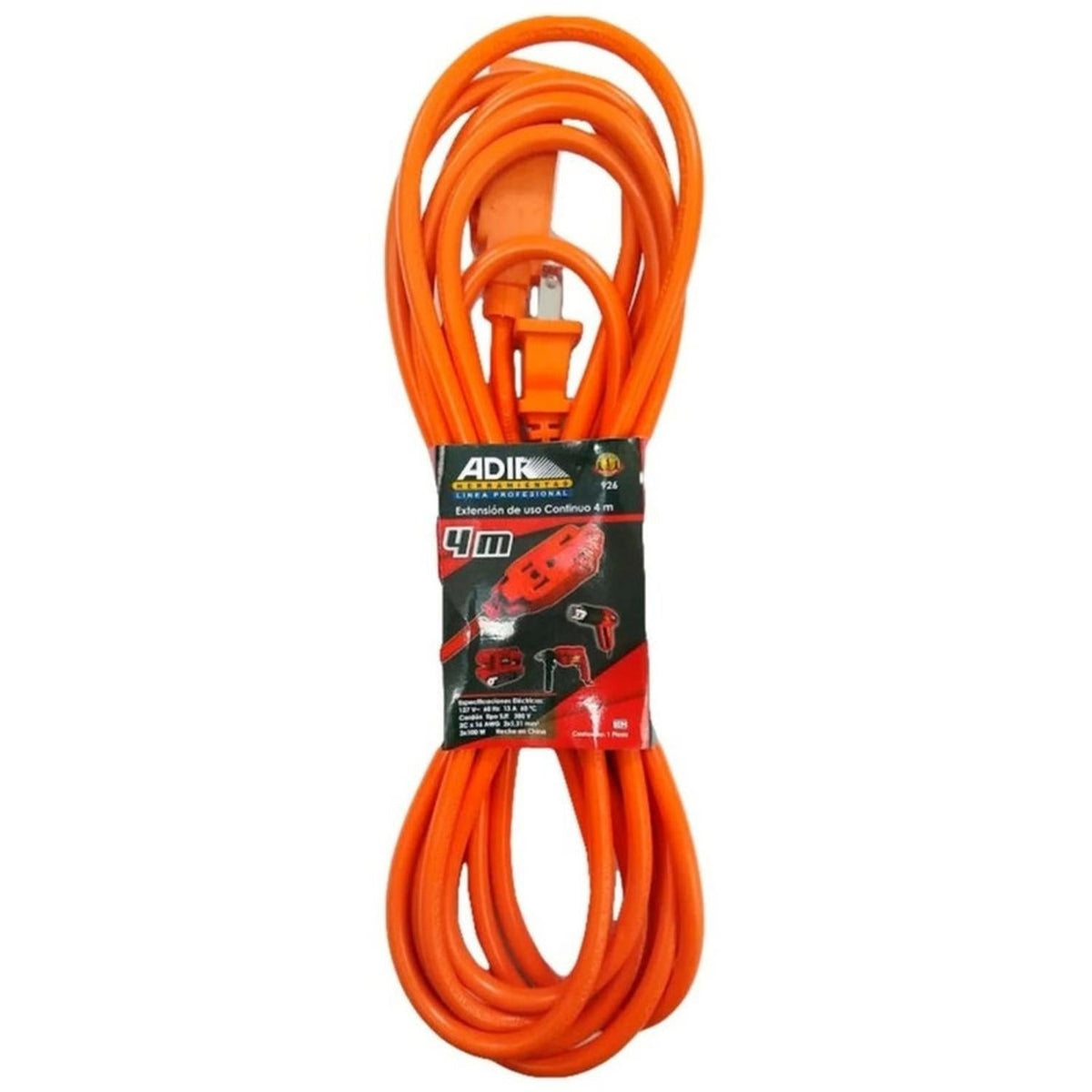 Extensión Eléctrica Uso Rudo 4 mts Adir Caja 10 Pz - Flash Sales