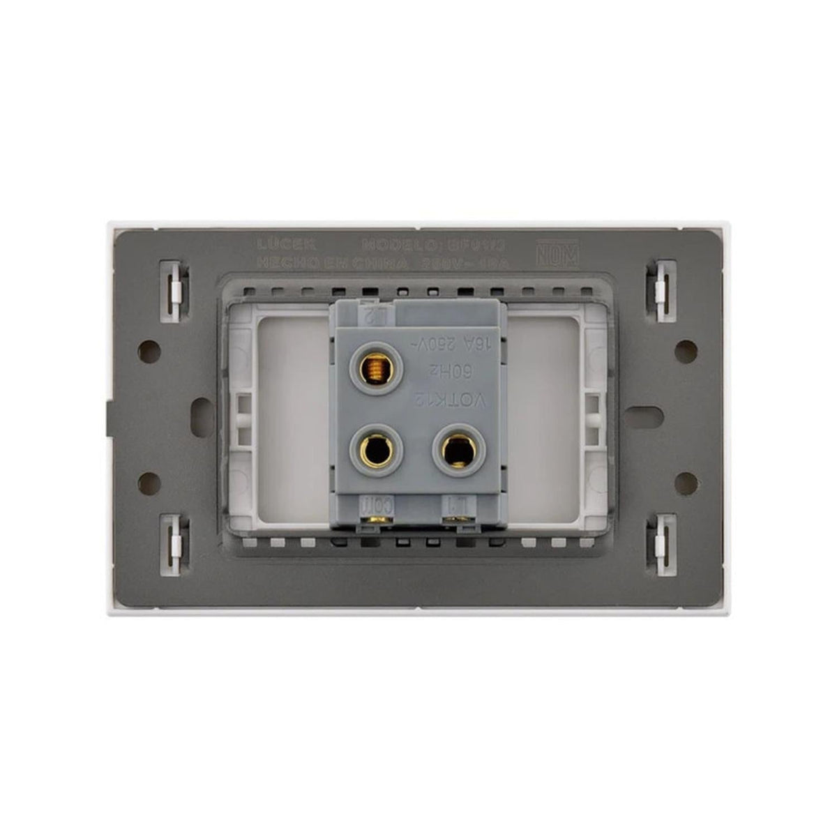 Placa Con 1 Apagador De Escalera 3 Módulos Lucek FlatPack 6 - Flash Sales