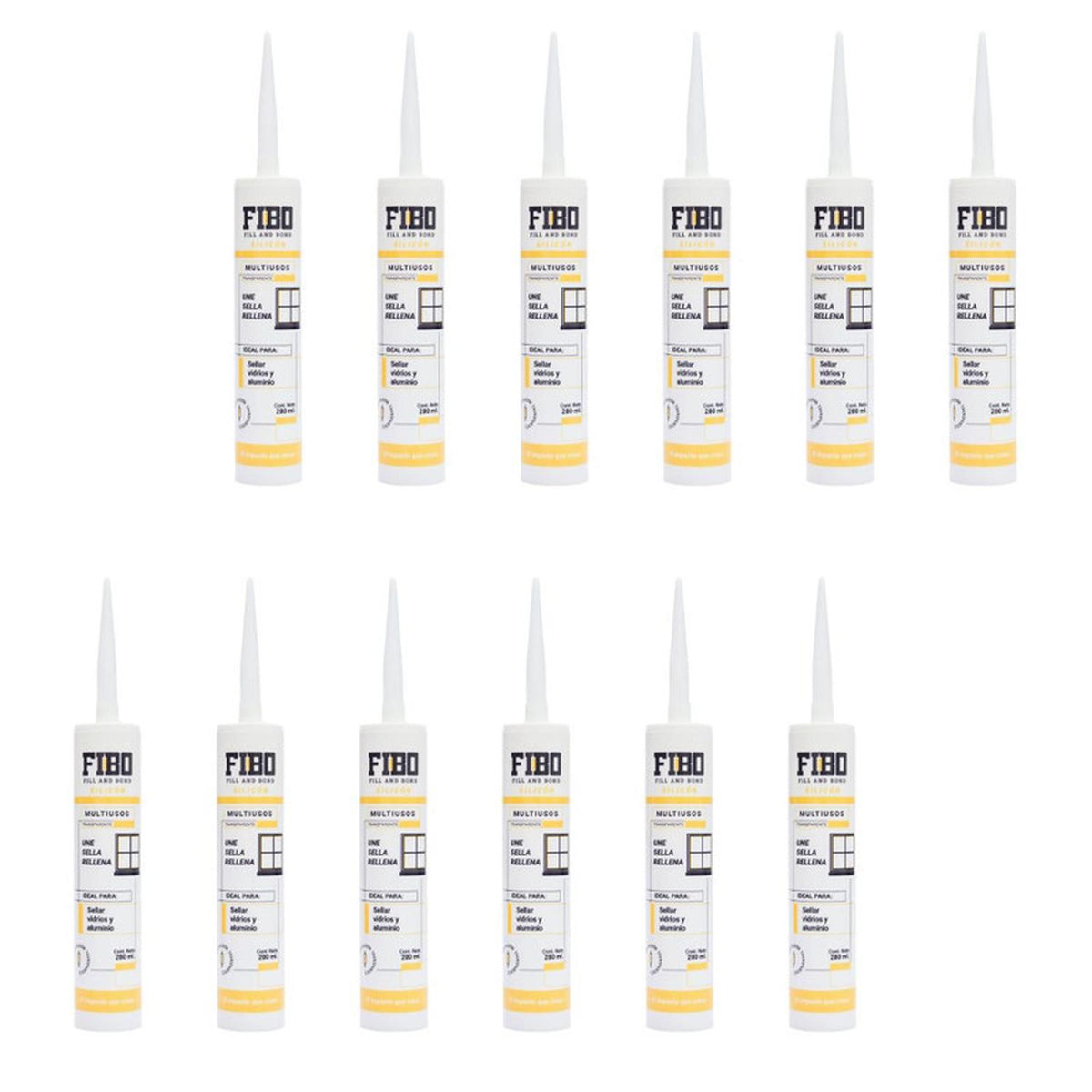 Silicon 100% Multiusos Negro Fibo 280 ml Caja 12 Pz - Flash Sales
